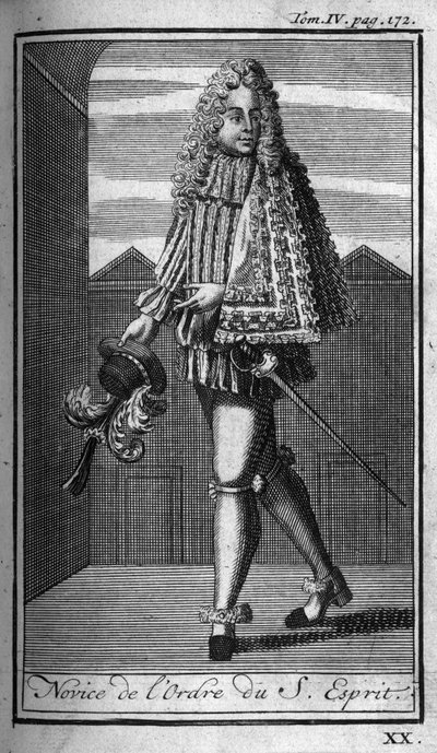 Ordres de Chevalerie. Novice du Saint-Esprit (Ordre du Saint-Esprit) en France au 16ème siècle. Tiré de l