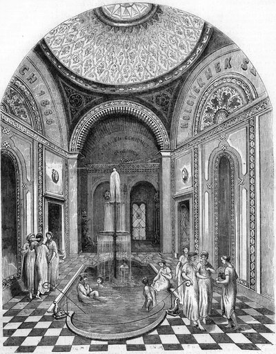 Bains orientaux à Bude, Hongrie : la salle des Roses. - Unknown artist