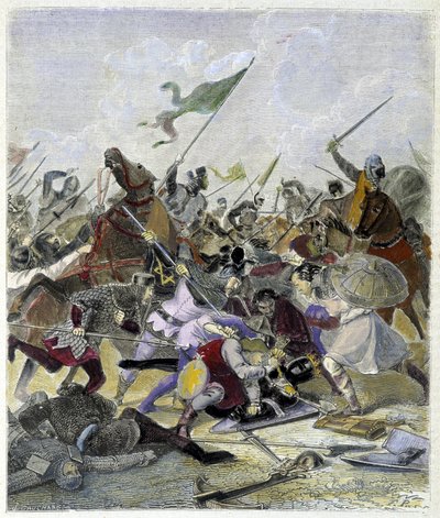 Othon 1er (912-973) surpris par les rebelles à Rome - dans "Histoire des papes" de Maurice Lachatre - Unknown artist