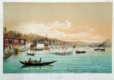 Empire ottoman : vue du Bosphore dans les environs de Bebek en Turquie - Unknown artist