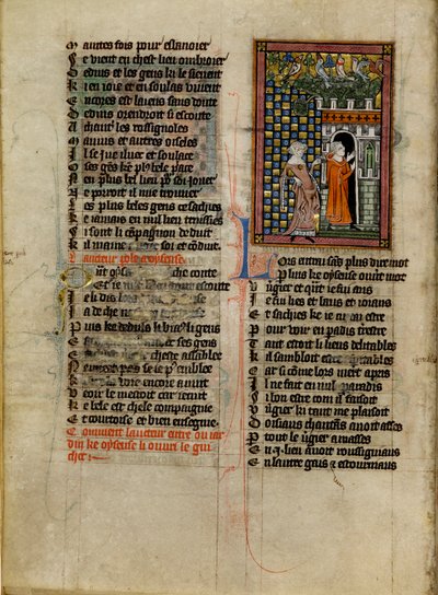 Oyseuse admettant le Rêveur par la porte de 