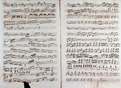 Page de la partition musicale de la "Grande symphonie" de Christian Cannabich - Unknown artist