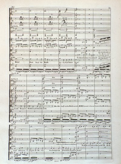 Page de partition musicale de Siegfried, opéra de Wagner - Unknown artist