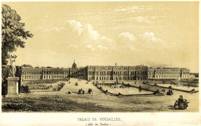 Palais de Versailles, vue du jardin en 1857 - Unknown artist