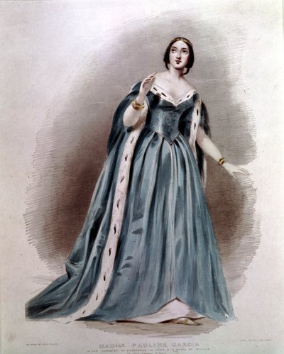 Pauline Viardot - Garcia (1821-1910), chanteuse française. dans le rôle de Desdemona. Otello de Gioacchino Rossini - Unknown artist