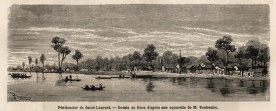 Pénitencier de Saint-Laurent de Guyane française, organisé pour la production de café et de coton - Unknown artist