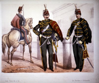 Hussards de Plaisance (Italie), costume en 1866 - Unknown artist