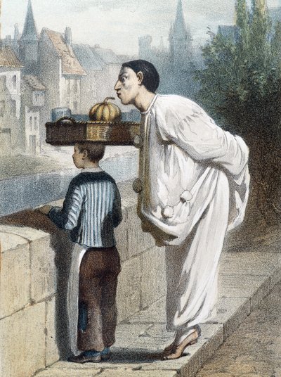Pierrot sent un fruit - n.d., fin 19e siècle - Unknown artist