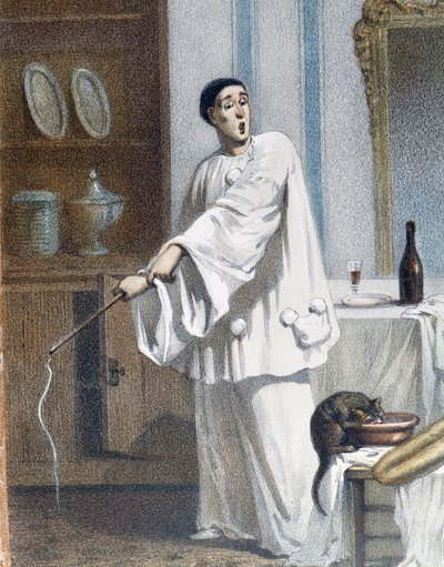 Pierrot fouette un chat - n.d., fin 19e siècle - Unknown artist