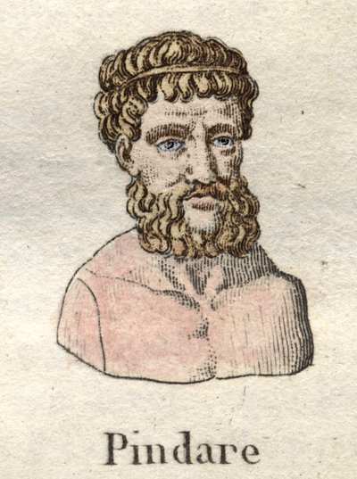 Pindare (518-v. 438 av. J.-C.), poète lyrique grec. - Unknown artist