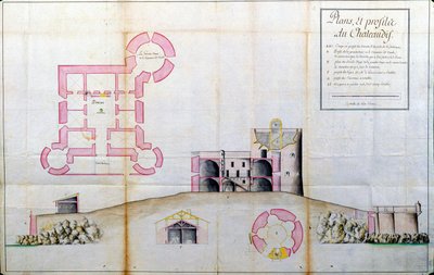 Plan et coupe du Château d