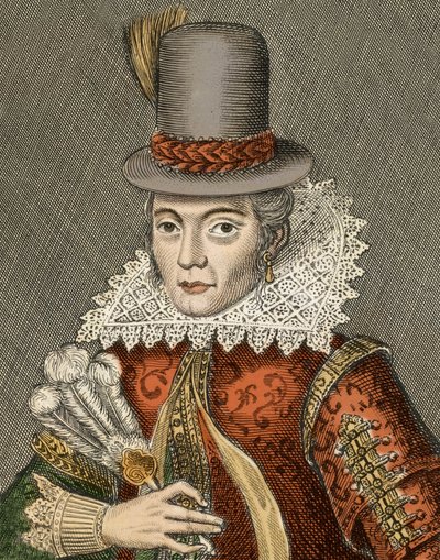 Pocahontas - Portrait de Pocahontas (ou Mataoka ou Amonute, puis Rebecca Rolfe), princesse amérindienne - Unknown artist