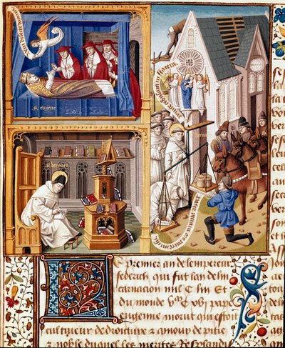 Le pape Eugène III est mort en 1153. Saint Bernard de Clairvaux (San Bernardo di Chiaravalle) (1090-1153). Armes de Jacques d
