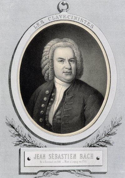 Portrait en médaillon par Jean Sébastien Bach (Johann Sebastian Bach) - Unknown artist
