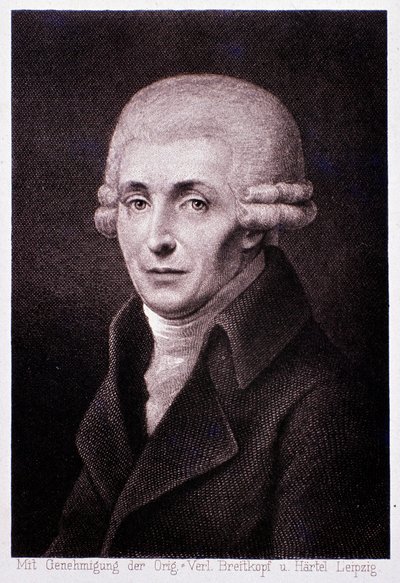 Portrait du compositeur autrichien Joseph Haydn (1732-1809) Gravure. XIXe siècle. Milan, bibliothèque du conservatoire - Unknown artist