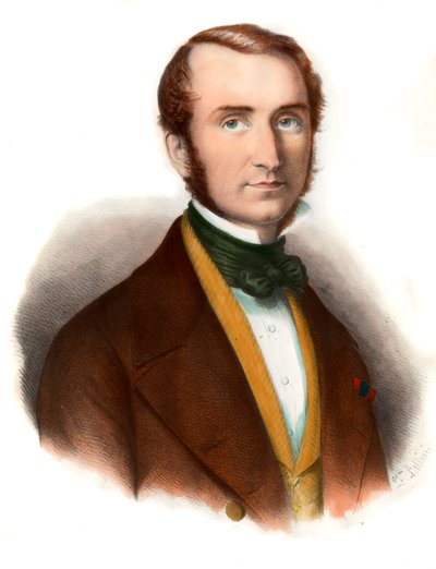 Portrait du baron Justus Von Liebig (1803-1873) chimiste. Gravure du 19e siècle. Collection privée - Unknown artist