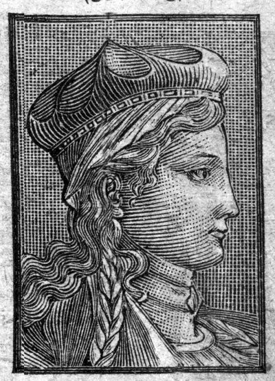 Portrait de Brunehaut (ou Brunehilde) (ca. 534-613) épouse de Sigebert I. - Unknown artist