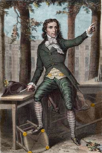 Portrait de Camille Desmoulins (1760-1794), politicien pendant la Révolution française - Unknown artist