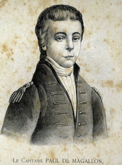 Portrait du capitaine Paul de Magallon (1784 - 1859) - dans «Les Contemporains», n.d. fin 19e siècle - Unknown artist