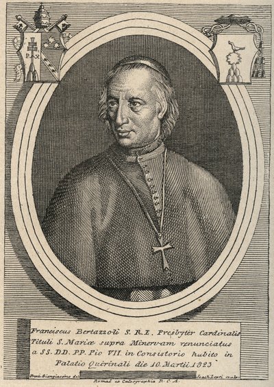 Portrait du cardinal Francesco Bertazzoli (1754-1830) - Unknown artist