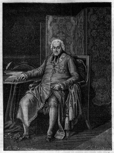 Portrait du cardinal Jean-Baptiste de Belloy Morangle - Gravure du 19e siècle - Unknown artist