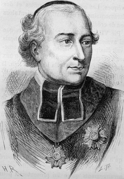 Portrait du cardinal Joseph Fesch (1763-1839). Gravure de la fin du 19e siècle dans « Histoire de France » de H. Martin - Unknown artist