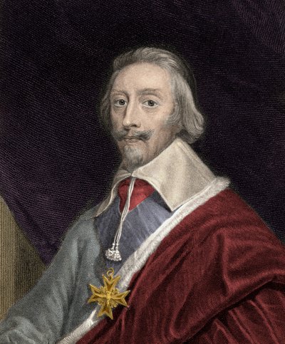 Portrait du Cardinal Richelieu (1585-1642) portant la croix de l