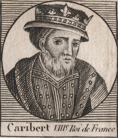Portrait de Caribert, roi des Francs (561-567) - gravure de « Instruction sur l