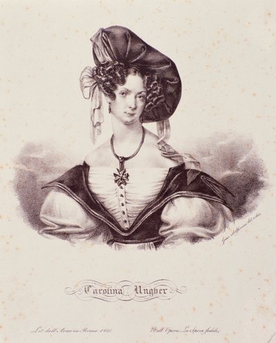 Portrait de Caroline Ungher (Unger) (gravure) - Unknown artist