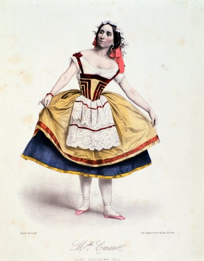 Portrait de Célestine Emarot dans Guillaume Tell, ballet de Gioacchino Rossini, vers 1858 - Unknown artist