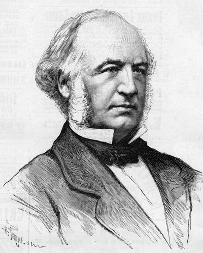 Portrait de Charles Bergeron (1808-1883) ingénieur français, grand artisan de la transformation des voies de Paris, dans « Le Monde Illustré » 1885 - Unknown artist