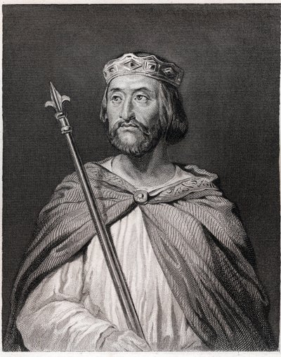 Portrait de Charles III dit le Simple (879 - 929), roi de France (898 - 929) - dans « Histoire des Français » par Lavallée, gravure, sd. - Unknown artist