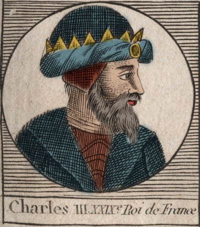 Portrait de Charles III dit le Simple (879-929) roi des Francs - Unknown artist