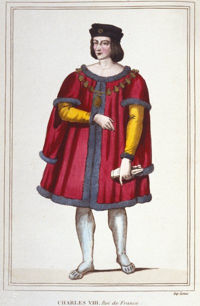 Portrait de Charles VIII (1470 - 1498), roi de France gravure de 1830 - Unknown artist
