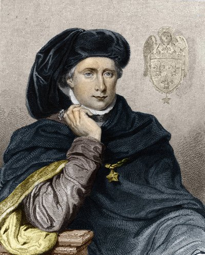 Portrait de Charles VI le Bien-Aimé ou le Fou (1368 - 1422), Roi de France - dans Histoire des Français par Lavallée, gravure, sd. - Unknown artist