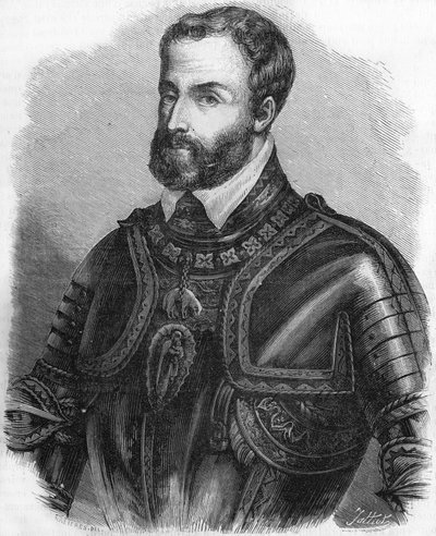 Portrait de Charles V (1500-1558), empereur du Saint-Empire germanique de 1519 à 1556. Gravure du 19ème siècle. - Unknown artist