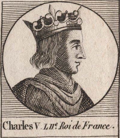 Portrait de Charles V le Sage (1338-1380) - gravure de « Instruction sur l