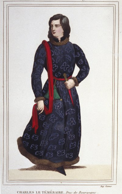 Portrait de Charles le Téméraire (1433-1477), Duc de Bourgogne. Gravure de 1830 - Unknown artist