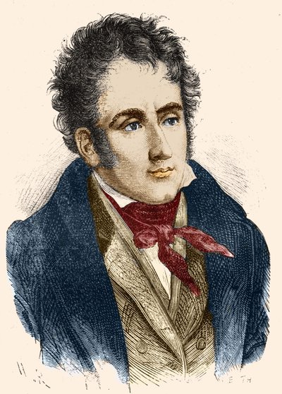 Portrait de Chateaubriand. Gravure du XIXe siècle. - Unknown artist