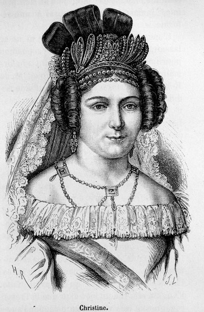 Portrait de Christine de Suède dite Reine Christine (1626-1689) - Unknown artist