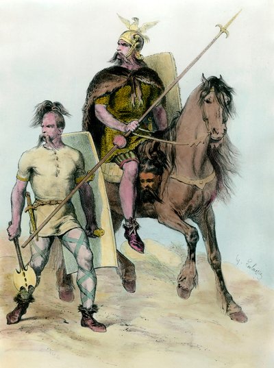 Portrait de Clovis Ier à cheval (465 - 511) Roi des Francs - Unknown artist