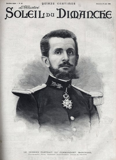 Portrait du commandant Jean Baptiste Marchand (1863-1934). Gravure dans « Le soleil-du-dimanche », 25 juin - Unknown artist