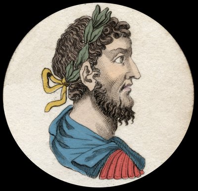 Portrait de Commode (161-192), empereur romain. Gravure du 19ème siècle - Unknown artist