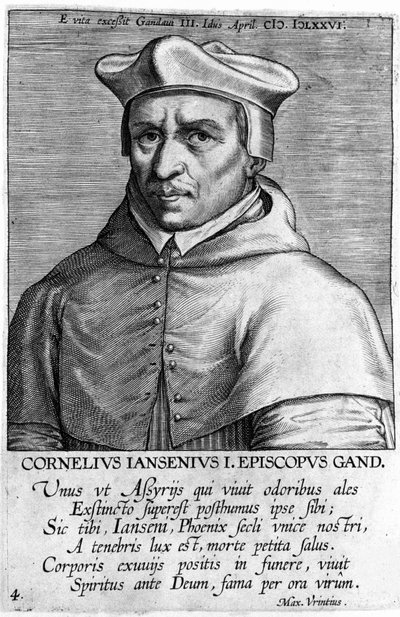 Portrait de Cornelius Jansen, dit Jansenius (1585-1638), fondateur du jansénisme. Gravure du 17e siècle - Unknown artist