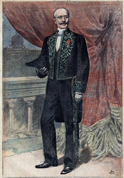 Portrait du comte Albert de Mun (1841-1914), homme politique, essayiste et militaire français, lors de son entrée à l