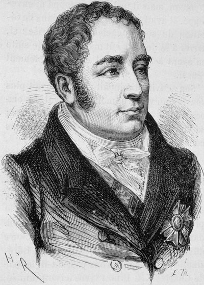 Portrait du Comte Pierre Bruno Daru (1767 - 1829). Gravure de la fin du 19ème siècle dans « Histoire de France » par H. Martin. - Unknown artist