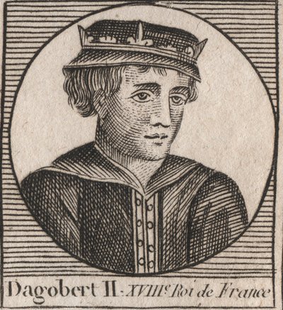 Portrait de Dagobert II, Roi des Francs de 711 à 716 - Dagobert II (676-679), Roi d