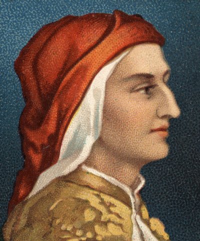 Portrait de Dante Alighieri (1265-1321), écrivain italien - Unknown artist