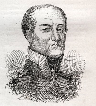 Portrait de David Hendrik, Baron Chasse 1765-1849 - gravure - Unknown artist