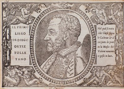 Portrait de Diego Ortiz Tolletano (Toledano) (gravure sur bois) - Unknown artist